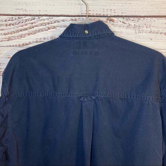 Columbia Sportswear Blue Button Up Outdoor Dress Shirt Top 100% Cotton Large - Picture 6 of 6